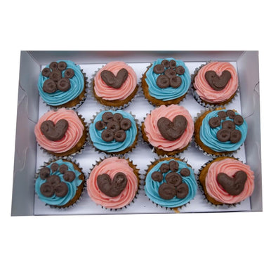 1 doz Mini Cupcakes - Pink and Blue - Available for Same Day Pick-Up